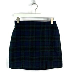 Hollister Navy Blue Plaided Skirt
